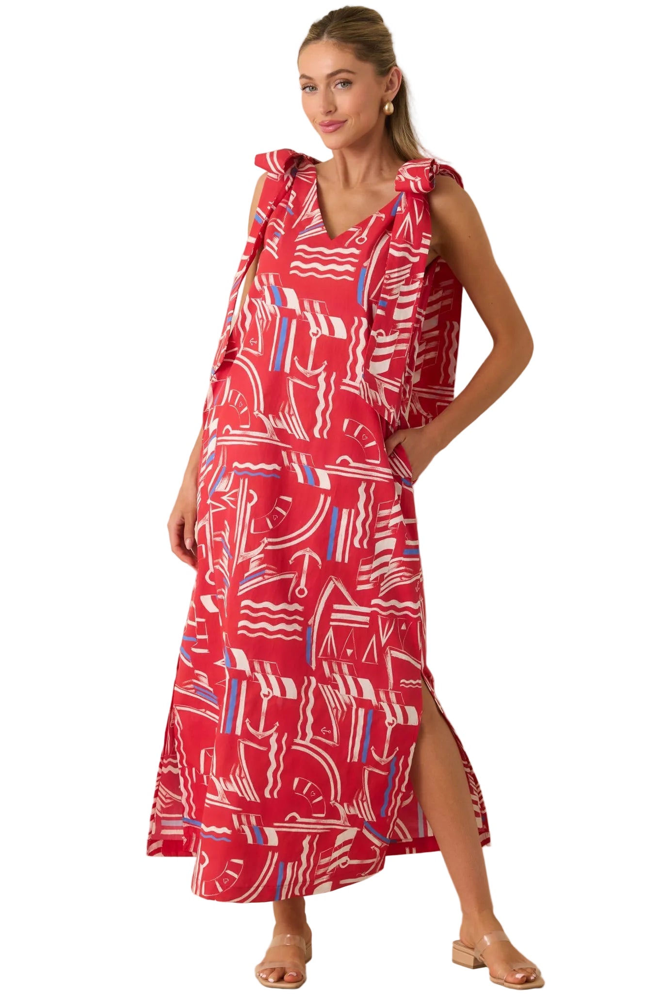 Ws Arden Maxi Dress Yacht Club Red
