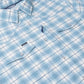 The Cody Western LS Flannel Shirt Slim Fit White/Blue