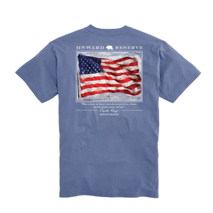 Old Glory SS T-Shirt Washed Blue