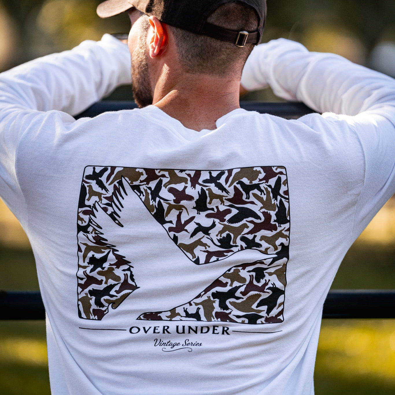 Vintage Mallard Silhouette LS T-Shirt White