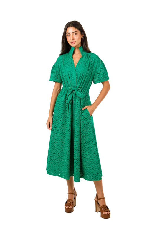 WS Bria Dress Green Eyelet