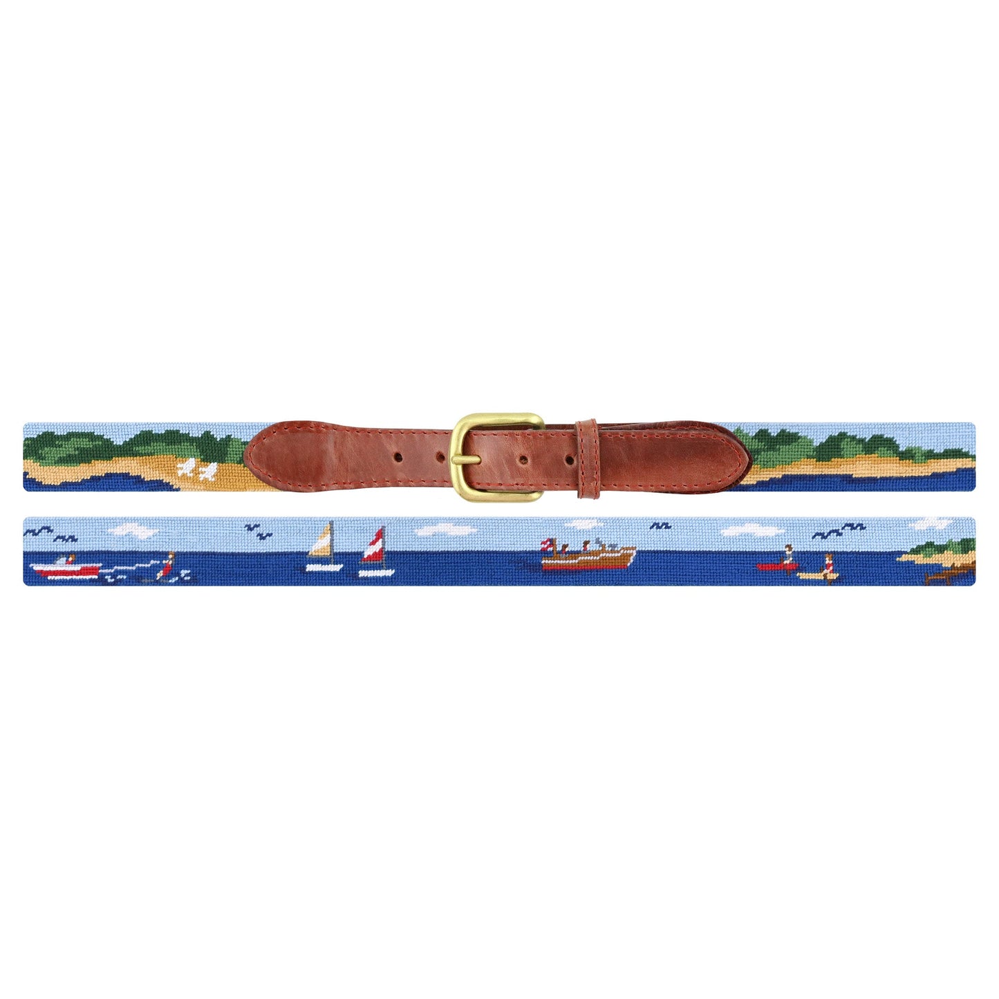 On The Water Needlepoint Belt