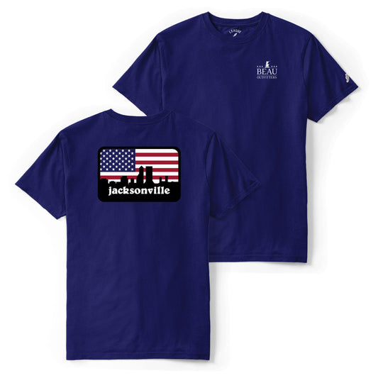 Beau Patriotic Skyline SS T-Shirt Royal