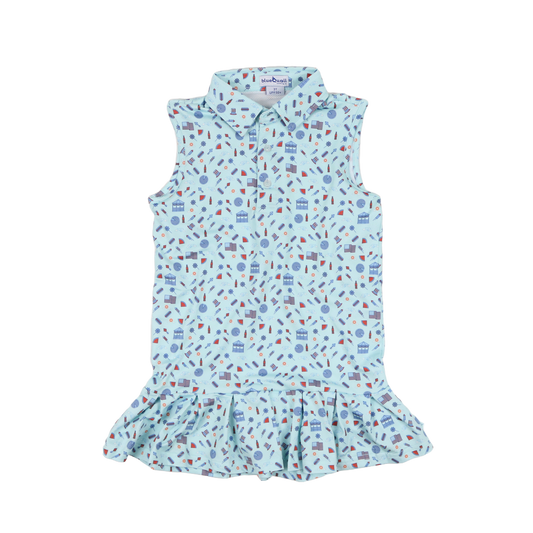 Youth Stars & Stripes Polo Dress