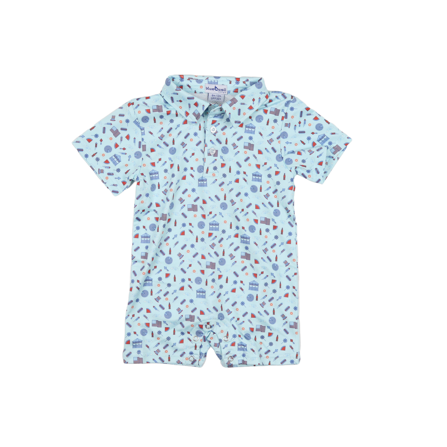 Infant Stars & Stripes Polo Romper