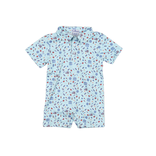 Infant Stars & Stripes Polo Romper