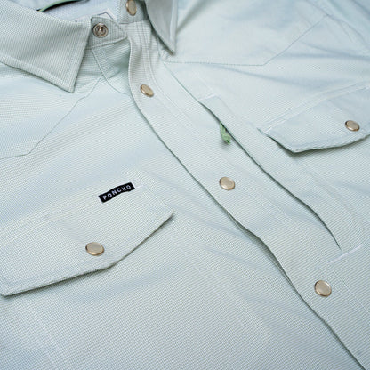 The Evergreen Western SS Shirt Turf Green Microcheck