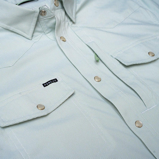 The Evergreen Western SS Shirt Turf Green Microcheck