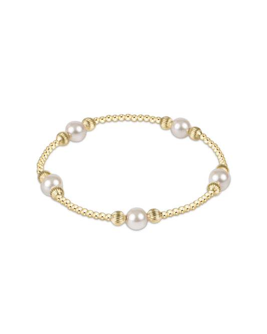 Purpose Pattern Dignity Pearl 6mm Bead Bracelet
