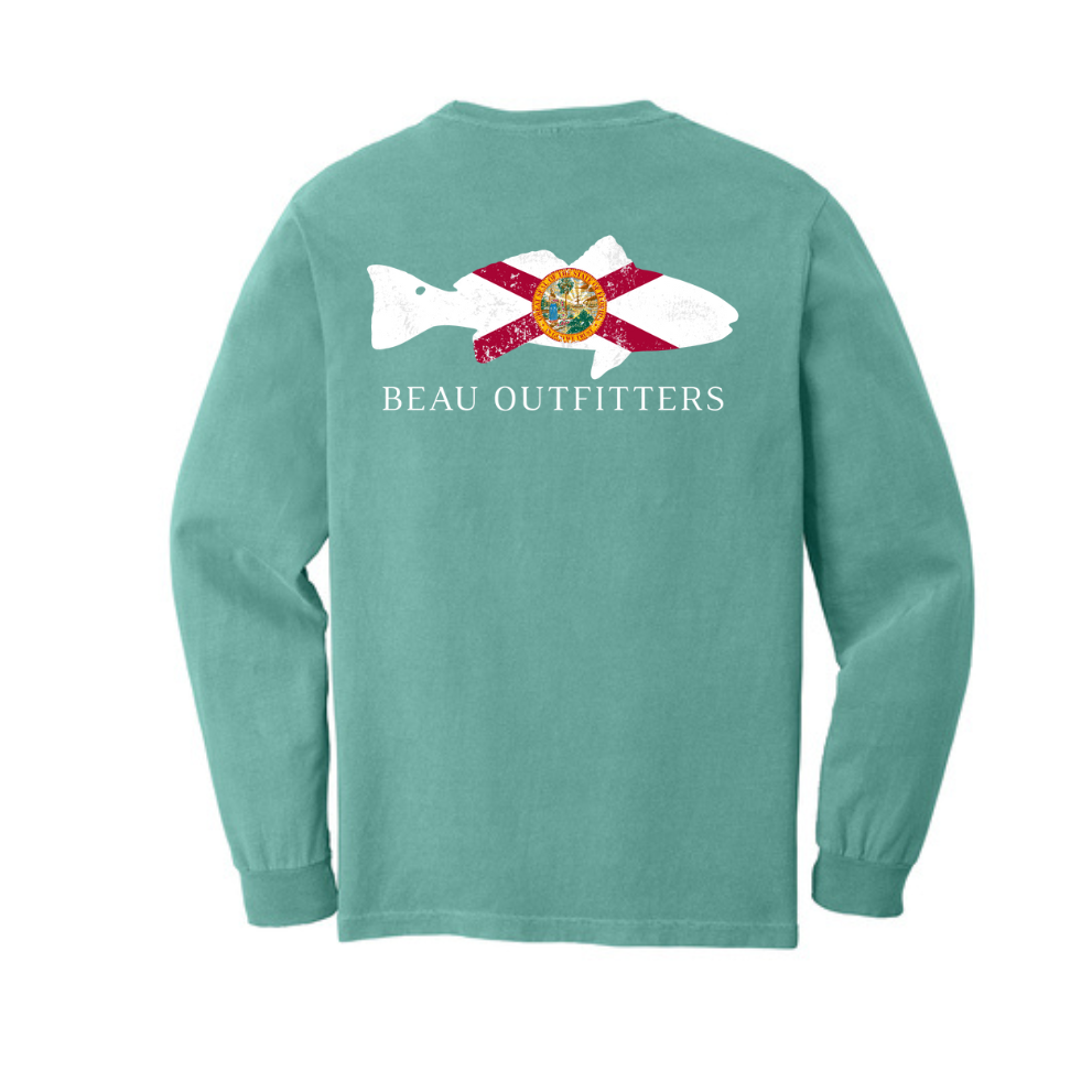 Red State LS T-Shirt Seafoam