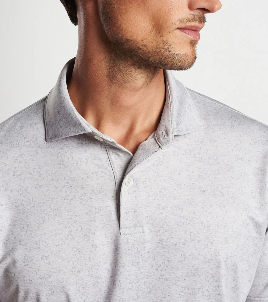 Riviera Perf Jersey Polo British Grey - Beau Outfitters