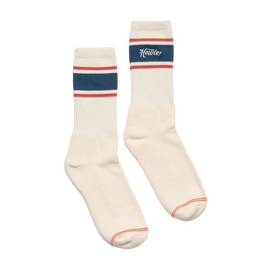 Howler Script Socks White/Navy
