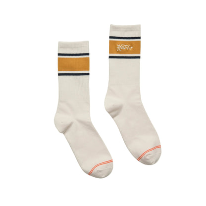 Howler Script Socks White/Gold