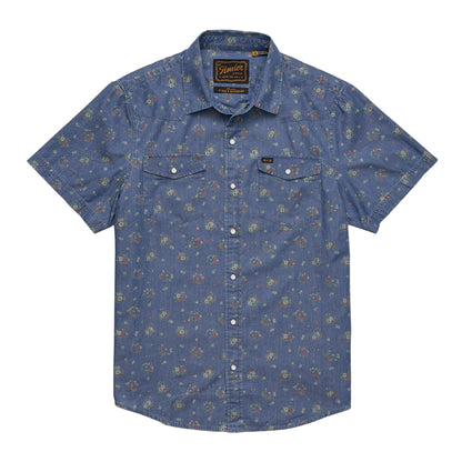 H Bar B Snapshirt Bouquets Washed Indigo