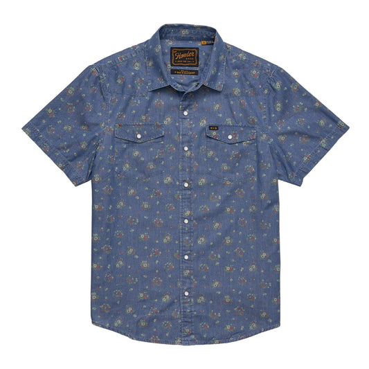 H Bar B Snapshirt Bouquets Washed Indigo
