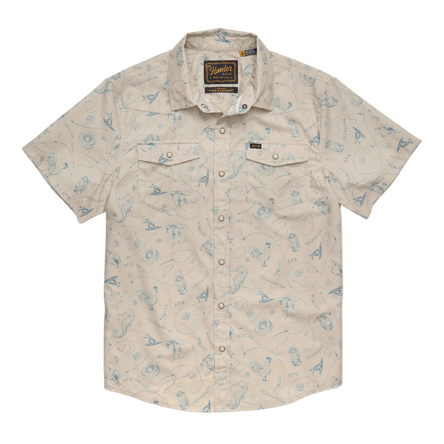 H Bar B Snapshirt Sea Rodeo Sand