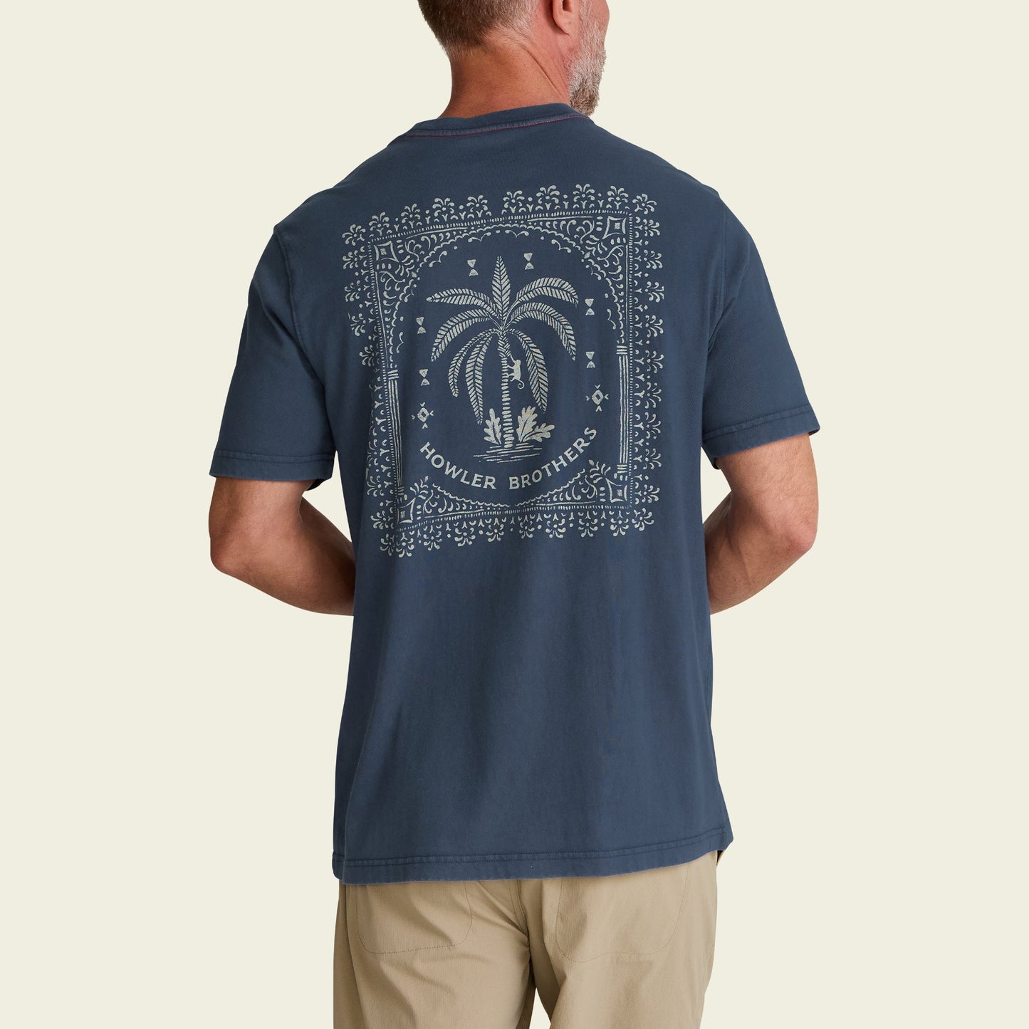 Palmetto Print Cotton SS T-Shirt Key Largo
