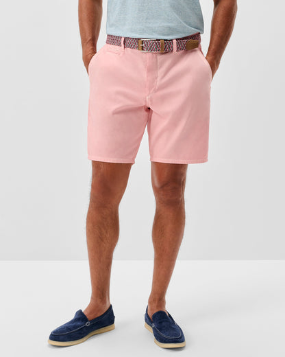 8" Nassau Cotton Blend Shorts Salmon