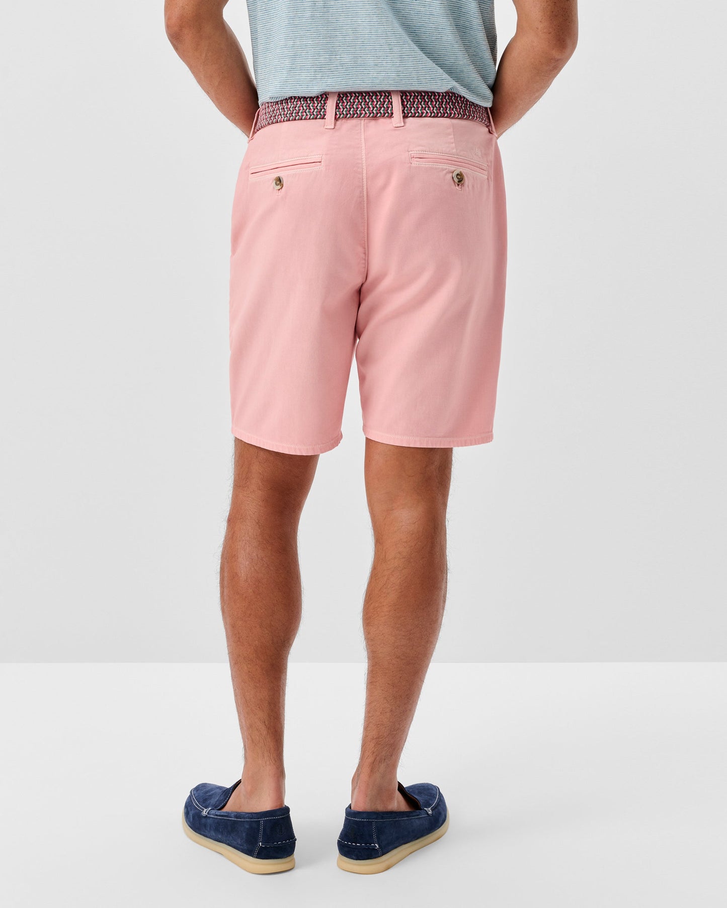 8" Nassau Cotton Blend Shorts Salmon