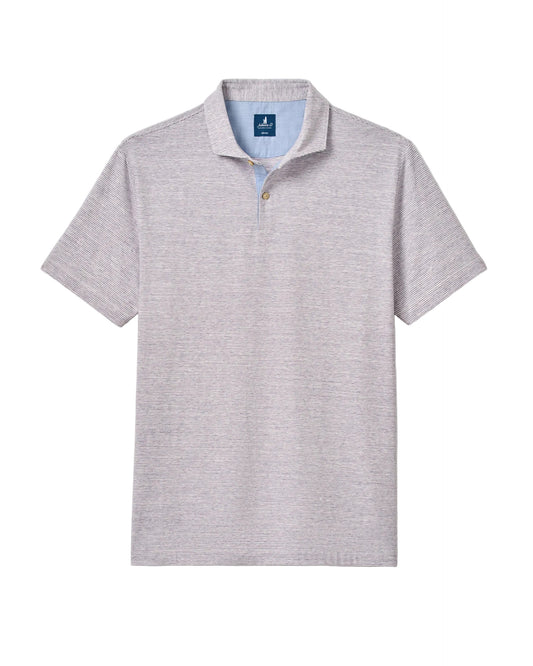 Thatcher Stripe Slub Polo Bluestone