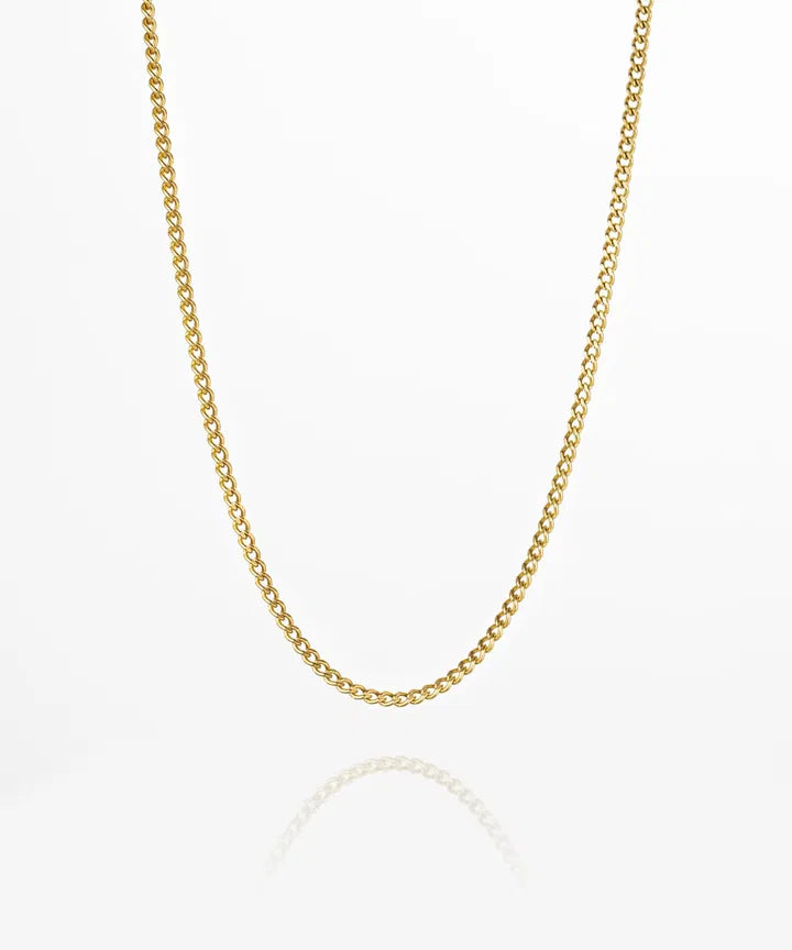 Curb Chain Necklace 55cm Gold