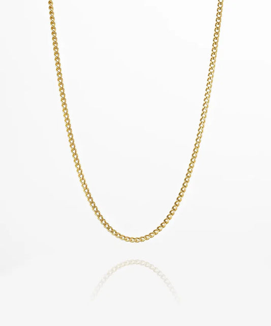 Curb Chain Necklace 55cm Gold