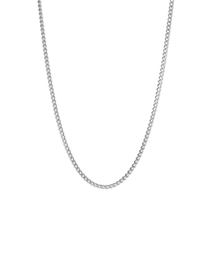 Curb Chain Necklace 55cm Silver