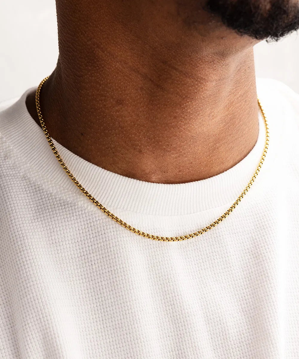 Boxchain Necklace 55cm Gold