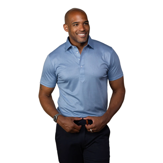 Semi-Spread Collar Polo Blue Carrera