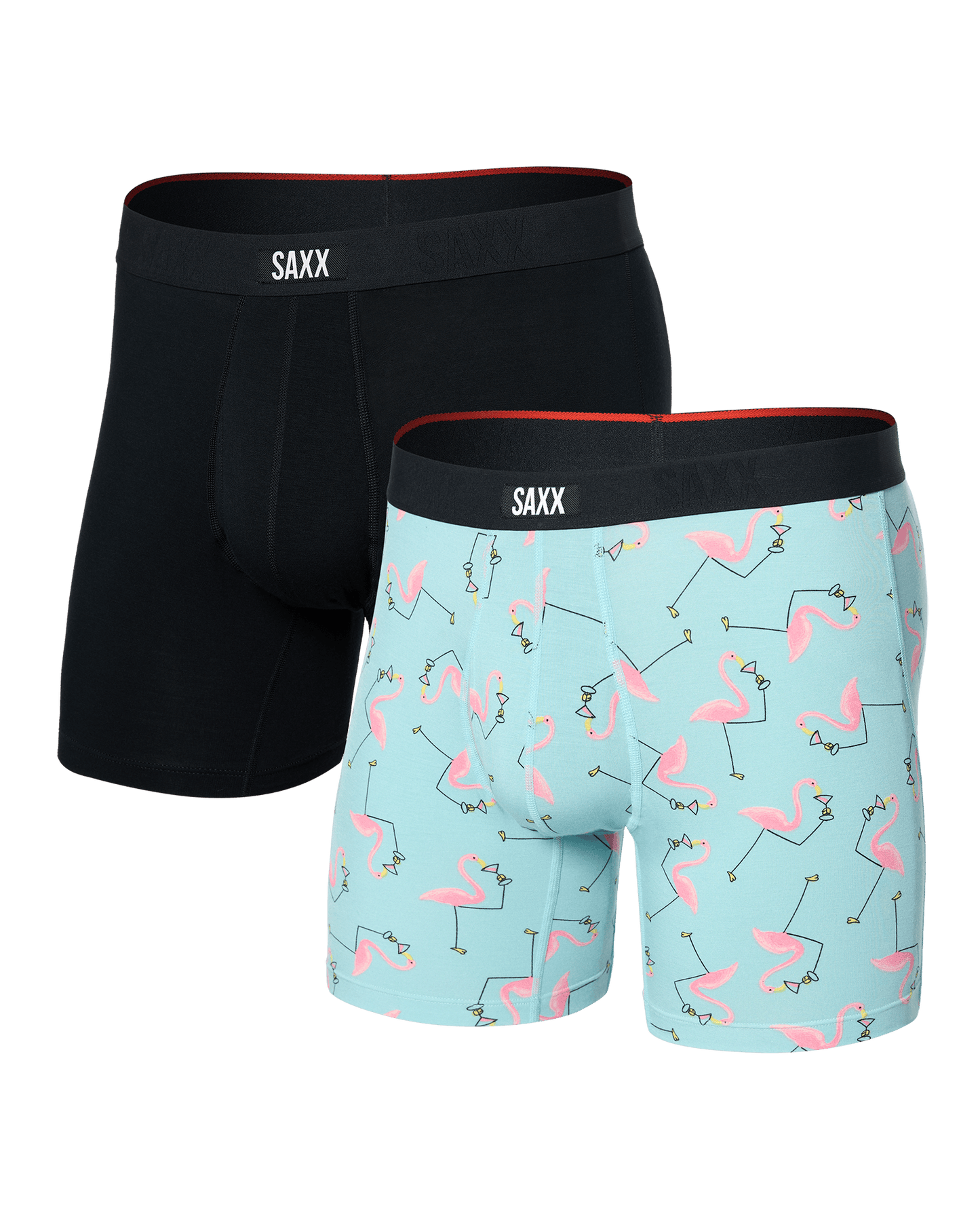 Vibe Xtra Boxer Brief 2Pk Drinko Flamingo/Blk