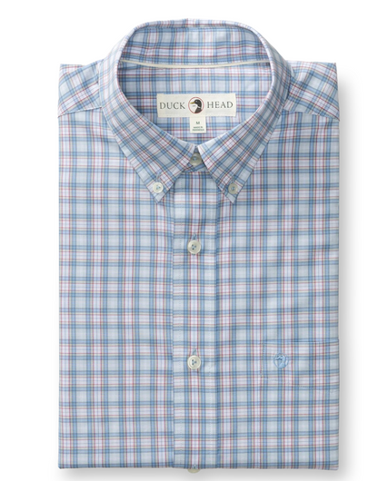 Mayville Plaid Poplin Shirt Light Blue