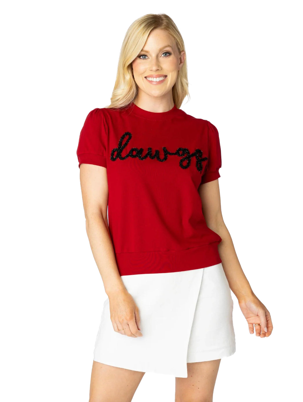 Ws Glitter Script Top UGA - Beau Outfitters