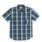 Washed SS Feather Cloth Shirt Srv Blue/Wht Plaid - Beau Outfitters