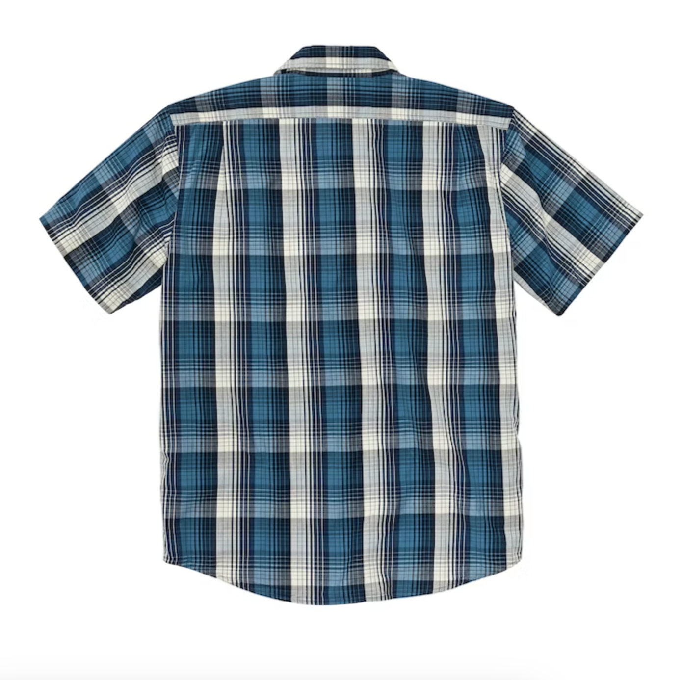 Washed SS Feather Cloth Shirt Srv Blue/Wht Plaid