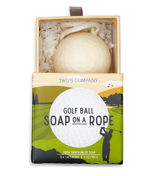 Golf Ball Soap On A Rope W/ Sea Salt