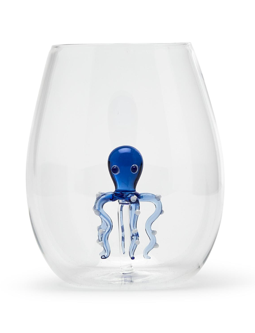 Octopus Icon Stemless Wine Glass