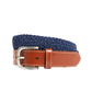 Flecked Braided Bungee Belt Vineyard Navy - Beau Outfitters