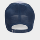 Chambray Leather Patch Trucker Hat Vineyard Navy - Beau Outfitters