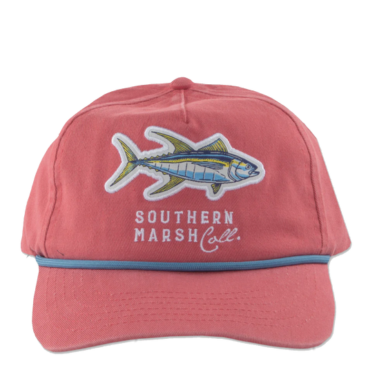 Ensenada Rope Hat Tuna Patch Washed Red