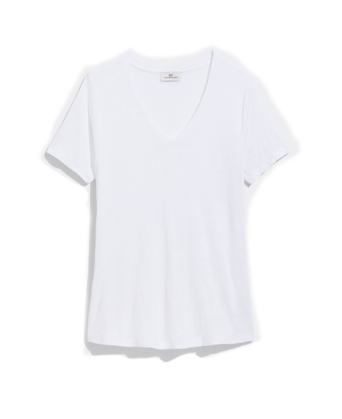 Linen V-Neck SS Shirt White - Beau Outfitters