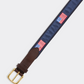 Flag Canvas Club Belt Navy - Beau Outfitters