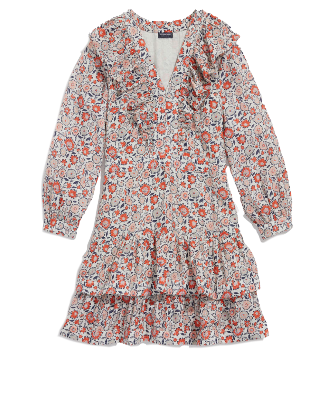 Ws Ivy Floral Ruffle Dress Stone