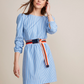 Ws Puff Sleeve Poplin Dress Feeder/Hull Blue - Beau Outfitters