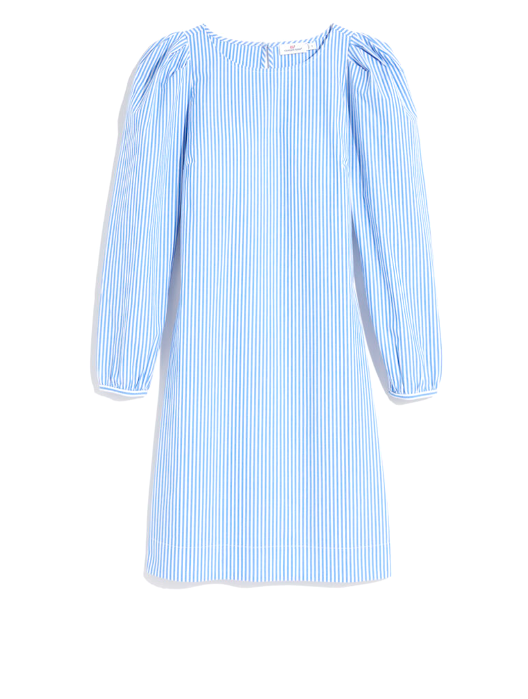 Ws Puff Sleeve Poplin Dress Feeder/Hull Blue