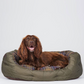 Quilted Dog Bed 30" Olive - Beau Outfitters