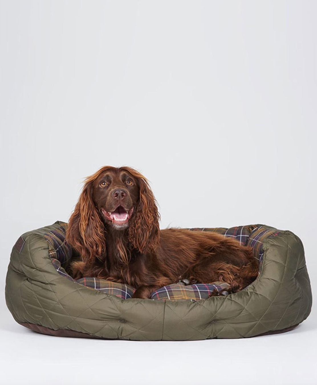 Quilted Dog Bed 30" Olive