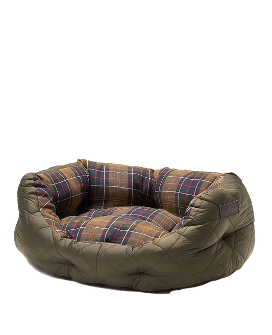 Quilted Dog Bed 24" Olive