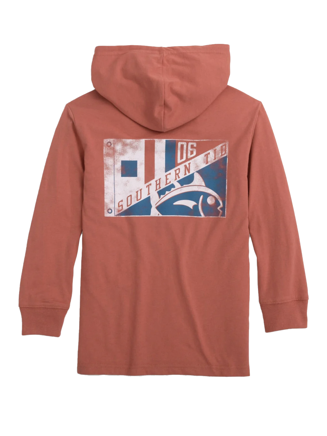 Youth ST Flag LS Hoodie T-Shirt Dusty Coral
