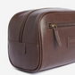 Barbour Leather Washbag Dk. Brown - Beau Outfitters