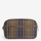 Barbour Classic Tartan/Leather Washbag - Beau Outfitters